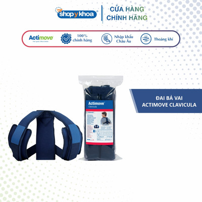 Đai Bả Vai Hỗ Trợ Gãy Xương Đòn Actimove Clavicula, Màu Xanh Đen. Nhập Khẩu Châu Âu