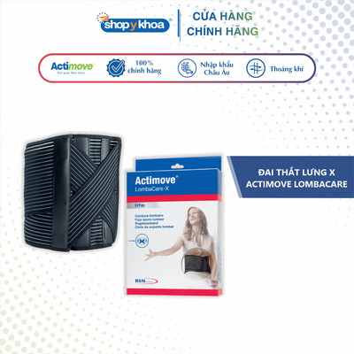 Đai Lưng Cao Cấp Actimove LombacareX, Màu Đen. Nhập Khẩu Châu Âu