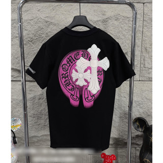 Áo Thun Unisex Nam Nữ Chrome Heart Hồng Hàng Hottrend, Vải 100% Cotton Cực Xịn Tag Mac Đầy Đủ