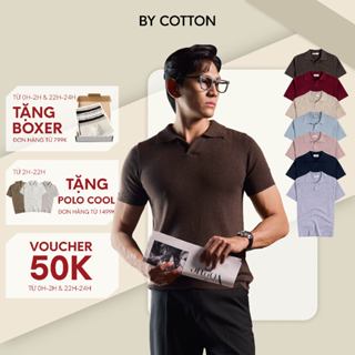 Áo Thun Polo Nam Cao Cấp Chất Liệu Dệt Kim Màu Xám Đậm Form Vừa Vặn Tôn Dáng By Cotton