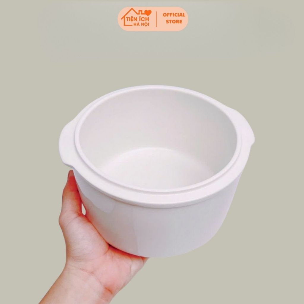 Thố Sứ Cho Nồi Nấu Cháo Chậm Dung Tích 1 Lít Kèm Nắp Tiện Lợi