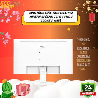 Màn hình máy tính MSI PRO MP273AW (27in / IPS / FHD / 100Hz / 4ms) - Bảo Hành 24 Tháng