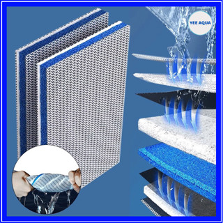 Bông Lọc Bể Cá 8D Size Lớn, 120x30cm, 120x40cm, 120x50cm, Thế Hệ Mới - Bông Lọc Nước, Lọc Thô, Lọc Bụi Mịn Bể Cá Cảnh