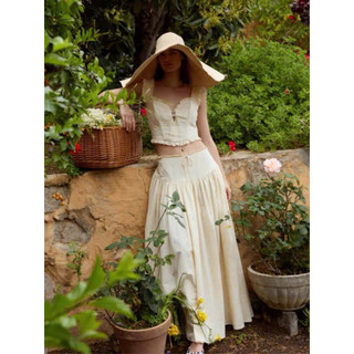 .SET CROP NUDE BÈO TAY TIÊN CỘT DÂY NƠ NGỰC + CV MIDI XOÈ