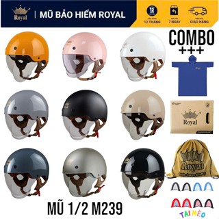 Mũ Bảo Hiểm ROYAL1/2 Đầu M239 Và 3/4 Đầu M139 Mũ Xe Máy Kính Âm Thương Hiệu ROYAL BH 12 Tháng