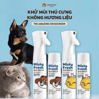  Combo xịt khử mùi chó mèo Misty Fresh và lõi refill 300ml - Hana Pet Việt Nam 