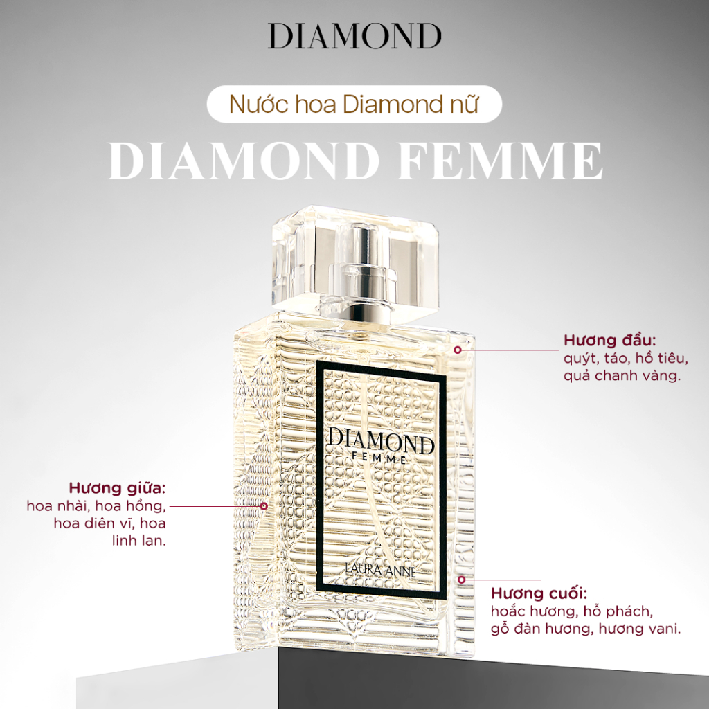 Nước Hoa Nữ Diamond Femme hương sang trọng, quyến rũ 45ml
