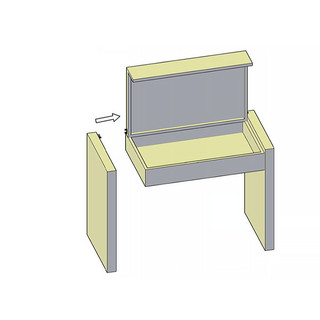 Bản lề bàn phấn H3204  - góc mở 135°, chịu tải cao, giảm chấn êm mượt