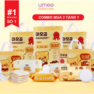 (Combo Mua 3 Tặng 1) Tã/ Bỉm MAMOGOM hữu cơ cao cấp công nghệ Hàn Quốc dán/ quần đủ size S62/M52/M48/L44/XL40/XXL38