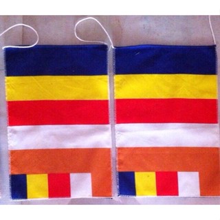 Cờ dây Phật giáo vải ( dây 50 lá may sẵn)