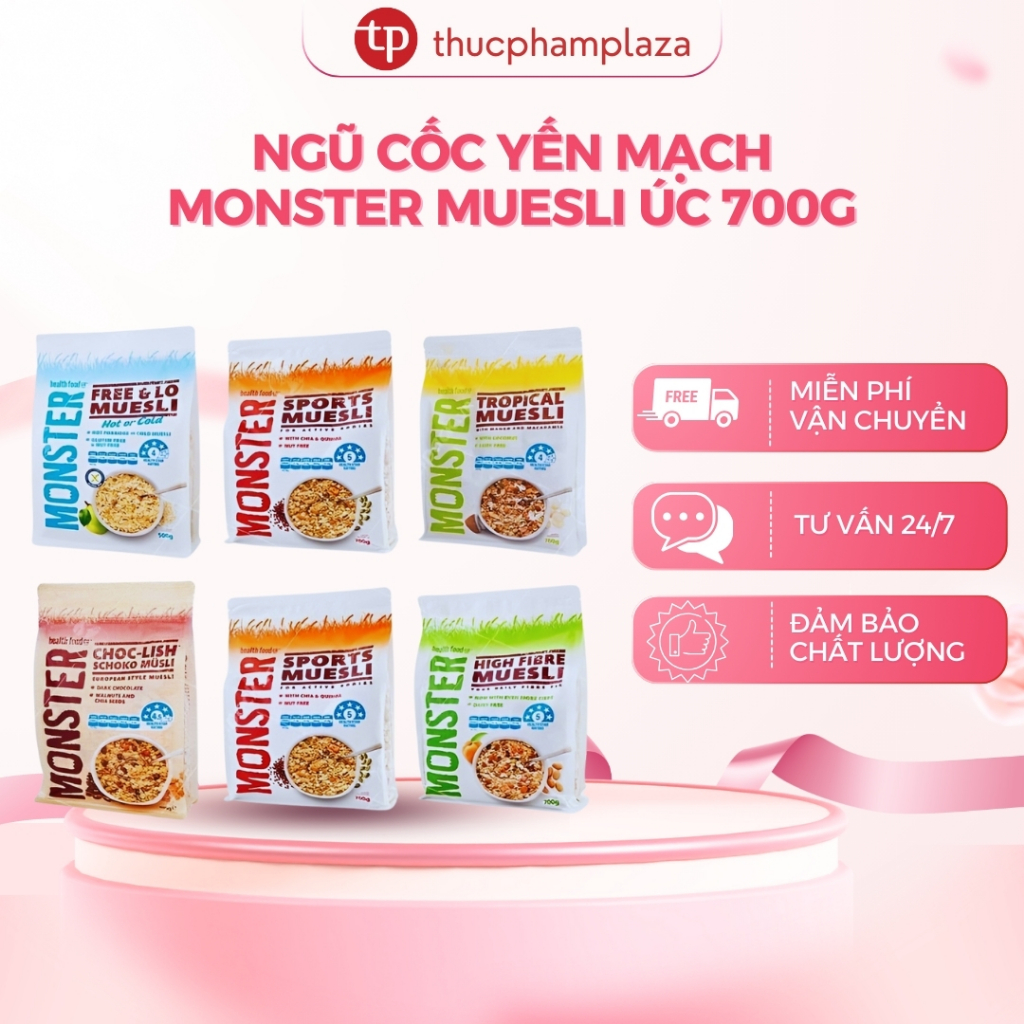 Ngũ cốc yến mạch Monster Muesli Úc 700g