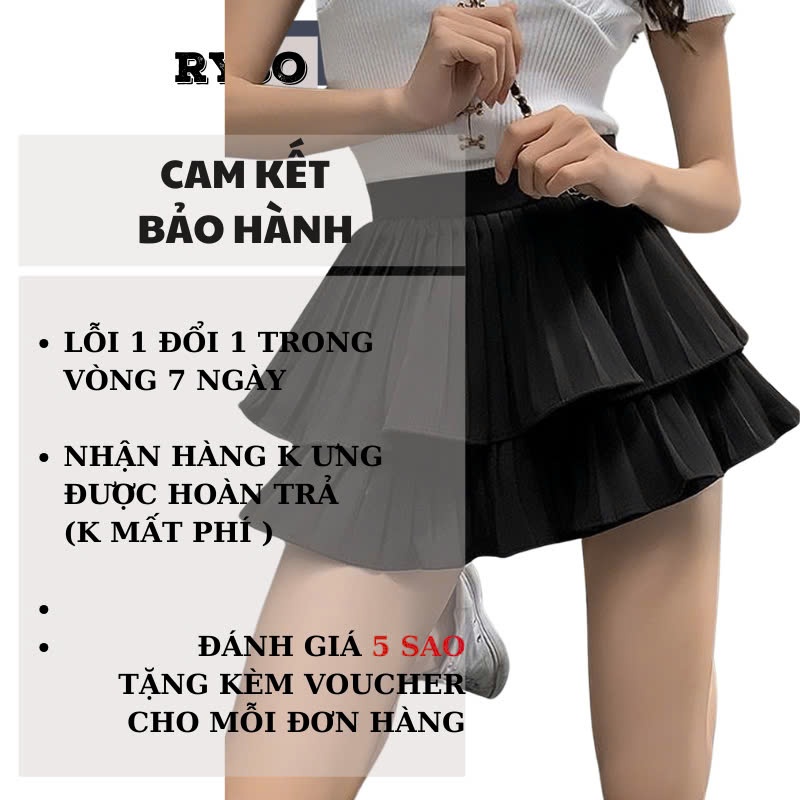 Chân Váy Tầng Xếp Ly Xòe Dáng Ngắn 2 Tầng Lưng Cạp Cao RYSO , Váy 2 Tầng Phồng Lót Trong Dày Dặn | BigBuy360 - bigbuy360.vn