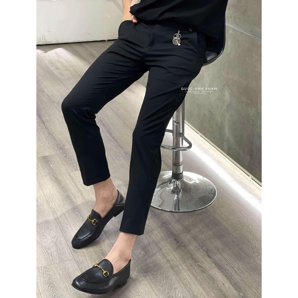 Quần Dài Âu Nam Chất Vải Cotton Co Dãn 4 Chiều Cao Cấp Quần Tây Nam Hàn Quốc Vải Không Xù Dày Dặn - 