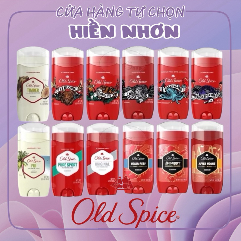Lăn sáp khử mùi nam Old Spice 85g/ Pure Sport Fresh Original 73g/ Fiji Swagger 68g