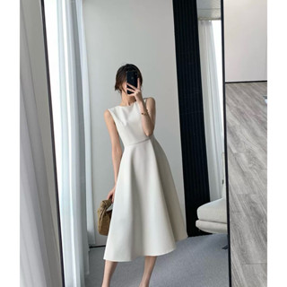 D39 Đầm Cổ Tròn Dáng Xoè Dài Dự Tiệc Công Sở Thanh Lịch Nhà KOCHY May Theo Số Đo Sẳn Size SML