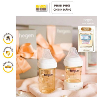  Bình sữa Hegen chính hãng 60ml 150ml 240ml 330ml nhựa PPSU thiết kế thông minh chống sặc chống đầy hơi cho bé 