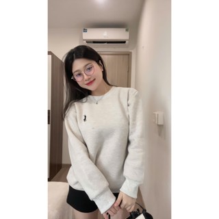 Áo nỉ sweater thêu ngựa nam nữ, áo thu đông dài tay form rộng chất nỉ bông mềm ấm thêu ngựa đơn giản