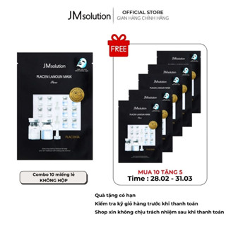 [MUA 10 TẶNG 5] Combo Mặt Nạ Dưỡng Da Đều Màu JMSOLUTION PLACEN LANOLIN MASK PURE