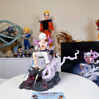 Mô Hình Luffy Gear 5  Trong Onepiece Cầm Tia Sét 20cm Ongchumohinh MH993