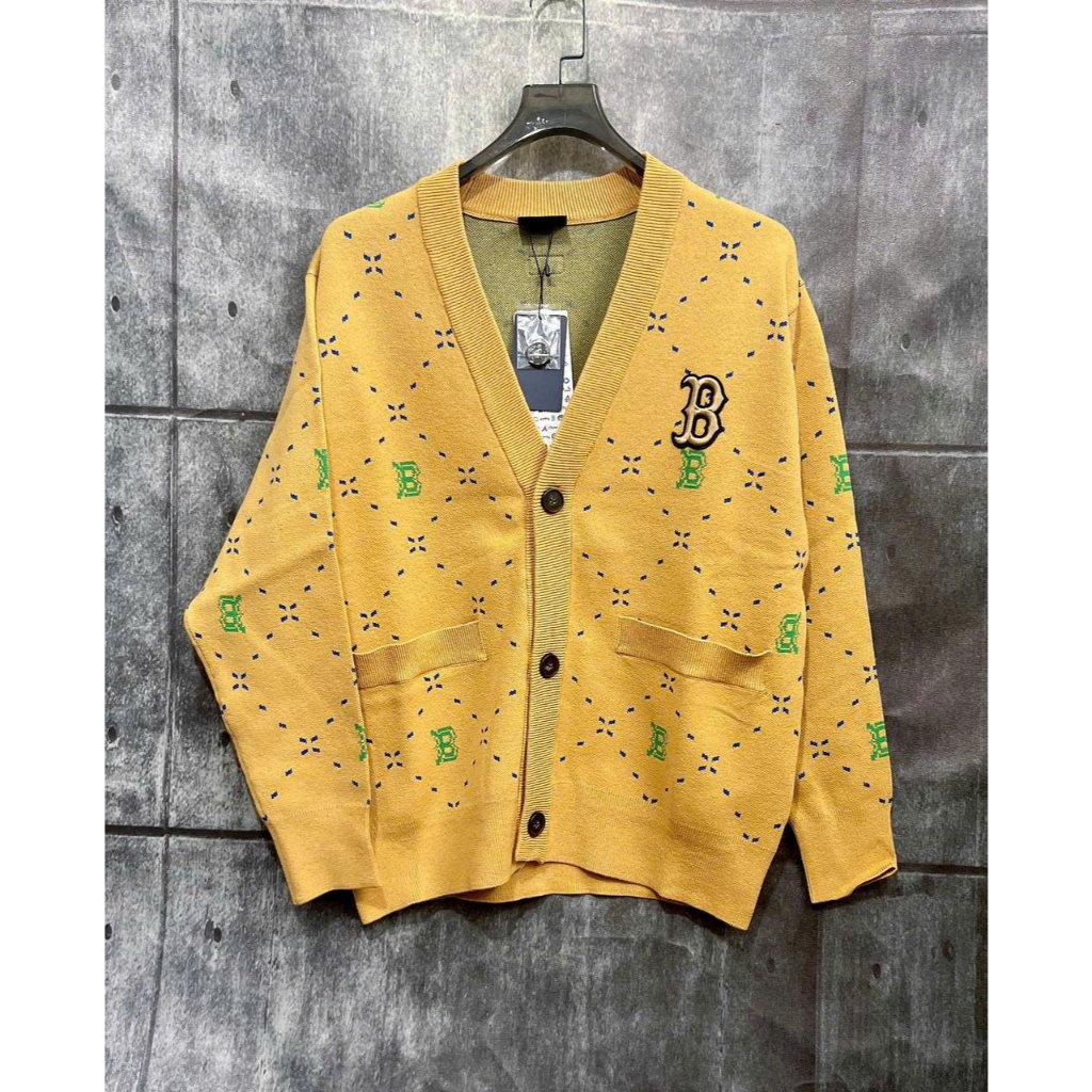 Áo khoác cardigan MLB unisex tay dài Diamond Monogram 3AKCM0431-43SAS  Màu Nâu