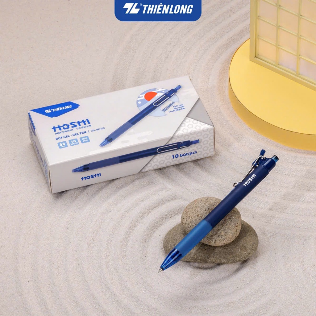 Bút gel Hoshi Thiên Long GEL-047/HS - Công nghệ Nhật Bản ( Xanh )