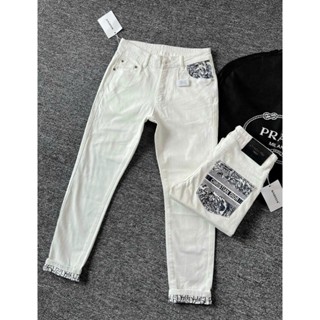 Quần jean nam trắng phối hoạ tiết cao cấp trắng trơn , trắng rách gối chất vải dày dặn co giãn thoải mái năng động