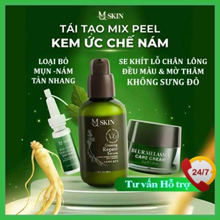  Combo Mix Peel MQ SKIN Tái Tạo Da Nhân Sâm và Kem Ức Chế Nám MQ SKIN Chính Hãng 