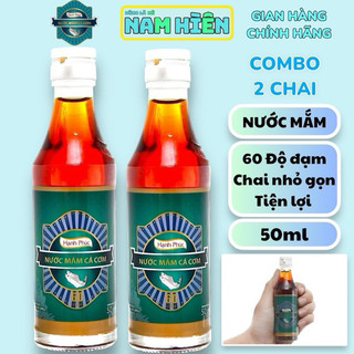  Combo 2 Nước Mắm Cá Cơm Hạnh Phúc Cao Đạm 60 Độ Đạm - Chai 50ml Nhỏ Gọn Tiện Lợi 