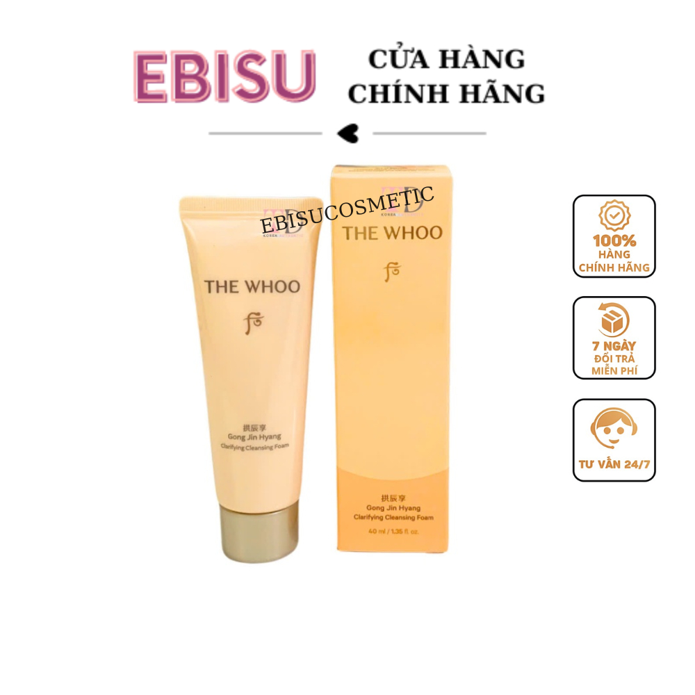 [Date 2027] Sữa rửa mặt whoo vàng 40ml (hàng công ty)_EBISUCOSMETIC