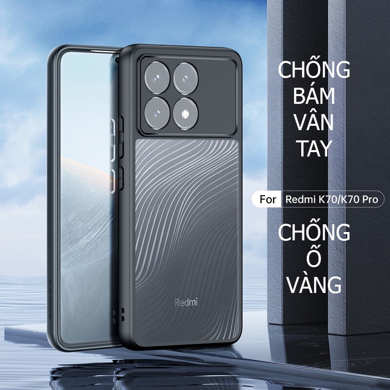 Ốp lưng  Redmi K70/ K70 Pro/ K70E/ K70 Ultra/K60 Ultra, Viền Dẻo Lưng Cứng Phủ Mờ Chống bám vân tay,