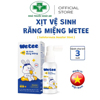 {Từ 3 tuổi - 50ml} Xịt vệ sinh răng mệng WETEE BOOSTEL cho bé, hỗ trợ vệ sinh răng ngừa sâu sún