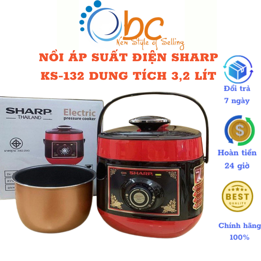 Nồi áp suất điện mini Sharp KS-132 Dung Tích 3,2 Lít