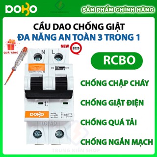 [HÀNG CHÍNH HÃNG] Cầu Dao Chống Giật RCBO DOBO KOREA đa năng - siêu nhạy 6kA 30mA - chống giật test trực tiếp - hàng tốt