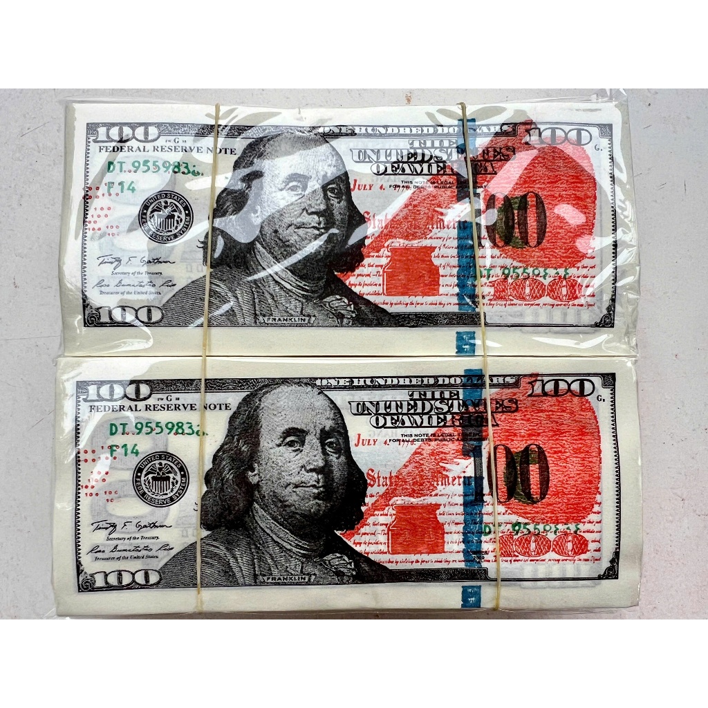 TIỀN ĐÔ LA 5 MÀU LOẠI SỊN 100 TỜ 1 THẾP