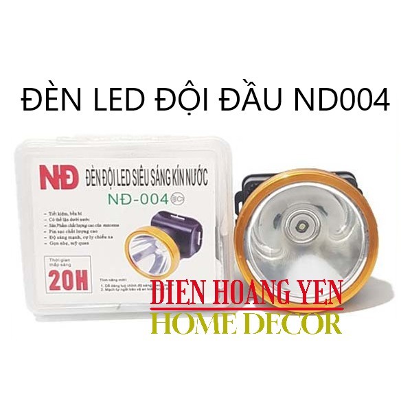 Đèn pin đội đầu led NĐ 004 chóa đèn lớn 8cm