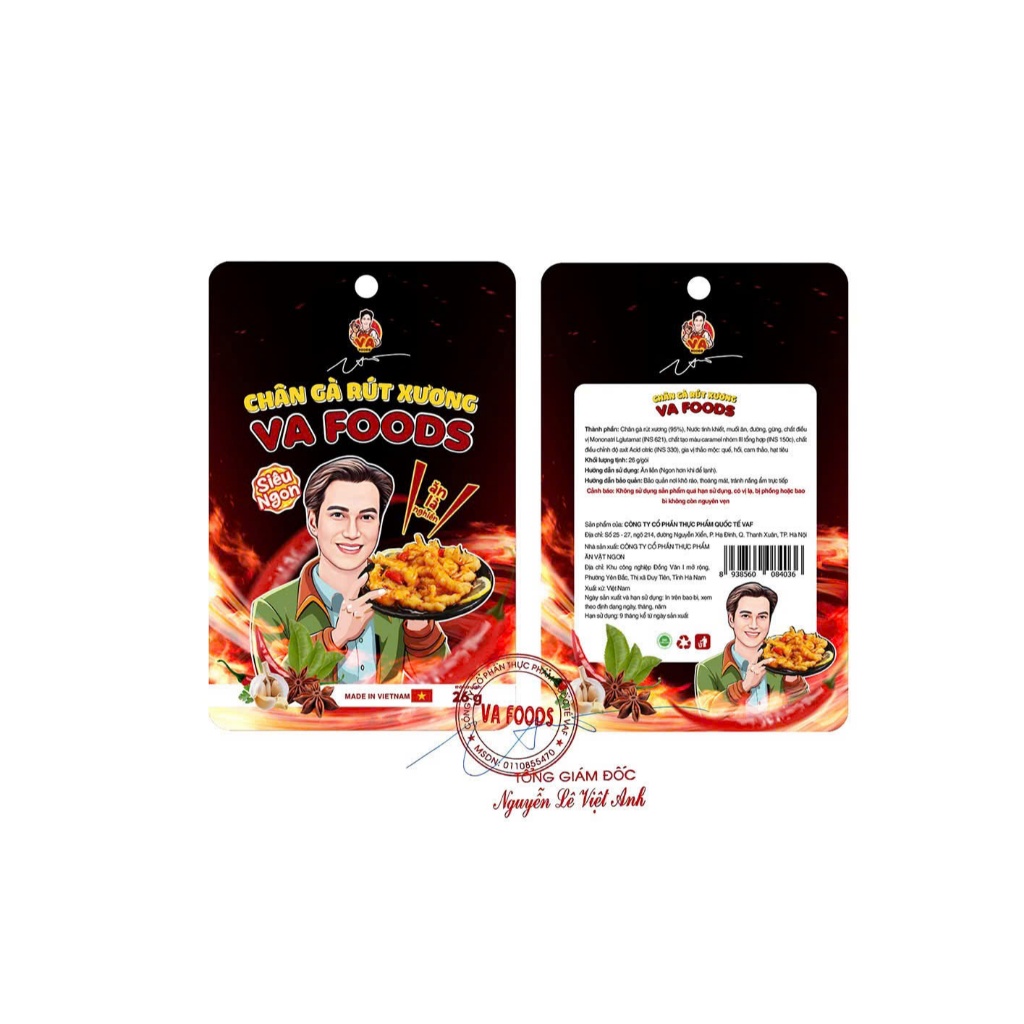 Chân Gà Ăn Liền Rút Xương/Có Xương thương hiệu VA Foods - Nguyên Liệu sạch 100% an toàn - Ngon khó c