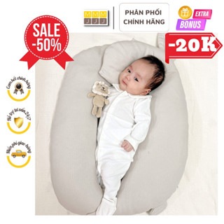 Gối /Vỏ gối chặn thỏ đa năng cho bé Mochee, gối chặn chữ U chất liệu cotton mềm mại, thoáng khí cho bé - minjeebaby
