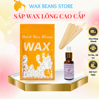   Tặng kèm que gỗ  Sáp Wax Lông Nóng,Siêu Thơm,Siêu Bám Lông + Mỡ Trăn Dưỡng Da Sau Waxing 
