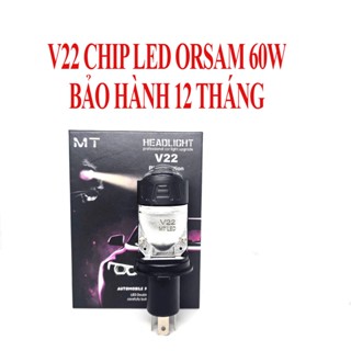 Bóng pha Led ô tô, xe máy V22 ULTRA Siêu sáng, chân H4 Công suất 60W.