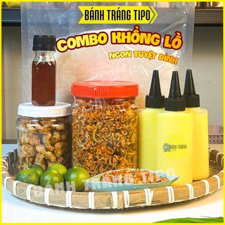  COMBO Khổng Lồ Tóp Mỡ Loại Ngon Thương Hạng - Bánh Tráng Phơi Sương Bơ Béo Muối Tép Hành Phi - Tóp Mỡ Mắm Tỏi Siêu Ngon 