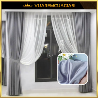 Rèm cửa sổ đẹp giá rẻ chống nắng tốt, màn vải treo cửa phòng ngủ phù hợp trag trí decor VIP02 Vuaremgiasi