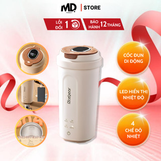 Bình đun nước Siêu tốc mini Hiển thị nhiệt độ và Sạc Type C 450ml Tự ngắt khi sôi, kèm túi đựng du lịch nhỏ gọn tiện lợi