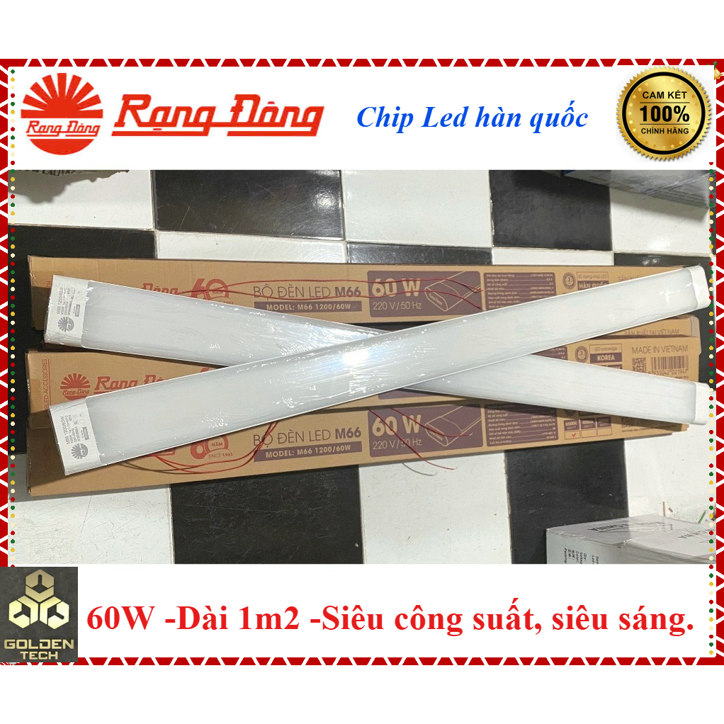 (Chính hãng) Bóng Đèn LED bán nguyệt dài 1m2 Rạng Đông -Công suất 60W siêu sáng Model M66