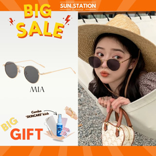 Kính mặc áo dài gọng tròn vintage, Kính mát nữ thời trang SUNSTATION, Kính thầy bói nữ phù hợp chụp hình sống ảo -  MIA