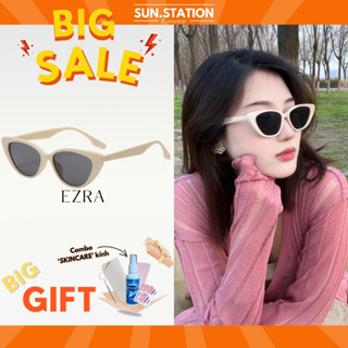 Kính mát mắt mèo nữ SUN STATION, kính thời trang nữ sang chảnh chống nắng, chắn bụi đeo đi chơi, đi biển, sống ảo - EZRA