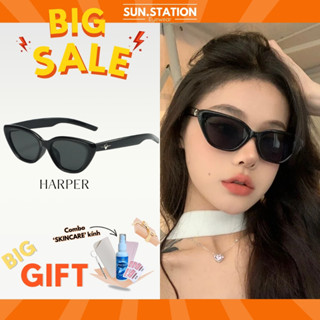 Kính râm nữ thời trang jennie SUNSTATION, mắt kính mắt mèo Hàn Quốc sang chảnh đeo đi du lịch, đi nắng, đi biển - HARPER