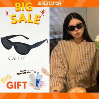 Kính đen nam nữ ngầu SUN STATION, mắt kính nhựa dẻo bền bỉ chống nắng, chống bụi đi đường, giúp bảo vệ đôi mắt - CALLIE