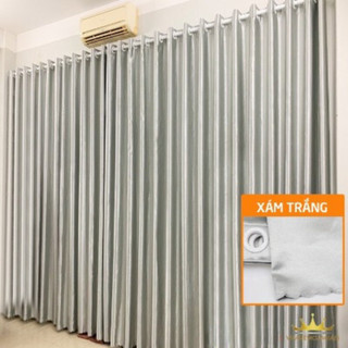  Rèm cửa rèm cửa sổ màu xám trắng cao cấp chống nắng tốt nhiều size phù hợp trang trí VIP09 Vuaremgiasi 