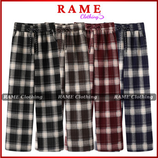 Quần Ống Suông Nữ Chất Umi Dạ Cao Cấp Co Giãn 4 Chiều Kẻ Sọc Caro