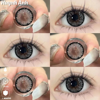 Lens Mắt Kính Áp Tròng mắt mèo xám & nâu giãn to long lanh [Giá 1 Đôi + Kèm Khay Dụng Cụ]